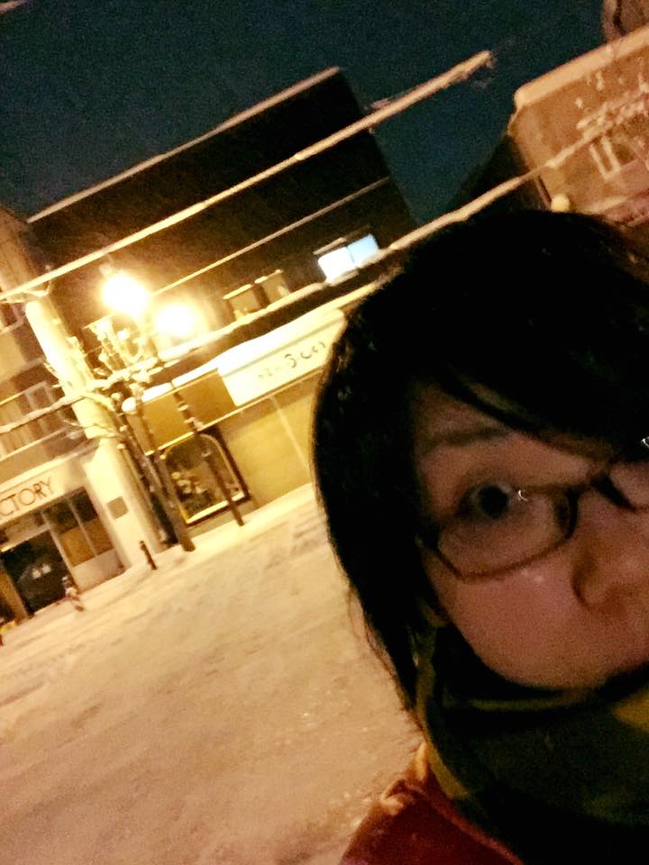 早朝の倶知安は寒い